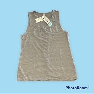 Ideology gray split back tank 142